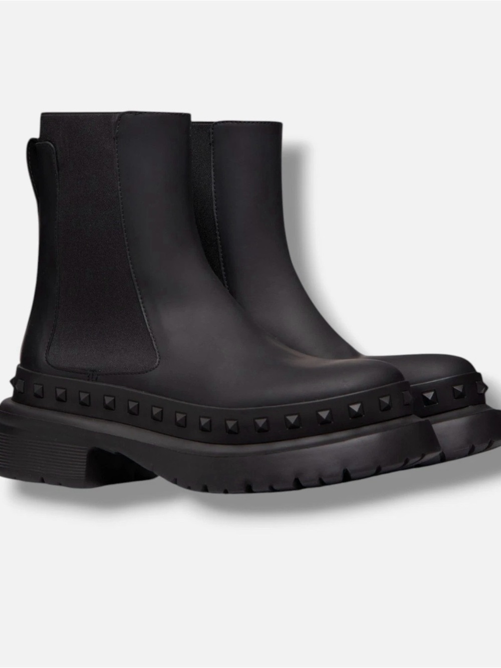 Valentino Garavani Men's Black M-Way Rockstud Ankle Boots Shoes Size EU:46 US:13